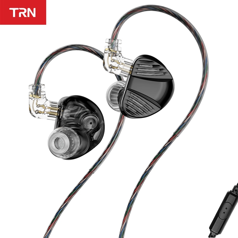 Trn V10 PRO 2DD + 2BA Tai nghe nhét tai lai DJ HIFI Monito Chạy bộ Tai nghe thể thao Tai nghe Nút tai với cáp có thể tháo rời 2PIN