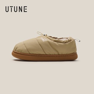 UTUNE Giày Cotton Nữ Chống Thấm Nước Có Thể Điều Chỉnh Chống Trơn Trượt Mùa Đông Sang Trọng Lót Giày Đế Cao Su