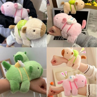 (Có vòng kéo xoay)Vòng tát Kapibala, đồ chơi nhồi bông ôm cổ tay, búp bê Kapibala