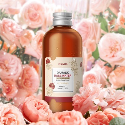 Toner Chiết Xuất Hoa Hồng Dưỡng Ẩm Thu Nhỏ Lỗ Chân Lông Làm Sáng Da Tự Nhiên 100ml Quiy