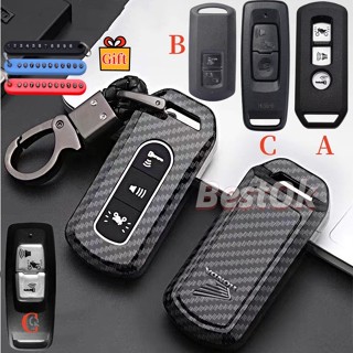 Bao da chìa khoá xe SH, SH Mode, PCX, Cub, Adv / Bọc Chìa Khoá smakey 3 nút xe sh 2017-2020,sh mode(ốp carbon)    Honda PCX ADV 150 Sh 125 ADV 150 PCX 150