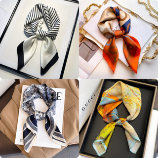 Khăn Quàng Cổ Lụa Hình Vuông 70cm Đa Năng Thoáng Khí Trang Trí Thời Trang Cho Nữ