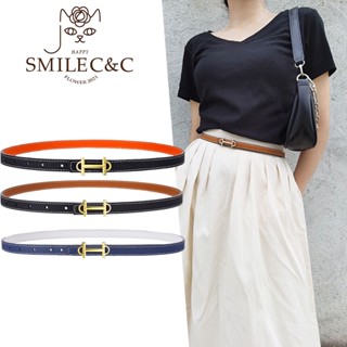 Smilefairycc 【COD & Hàng Có Sẵn Thắt lưng sử dụng hai mặt có khóa xốp cơ bản thông thường dành cho nữ thắt lưng quần jean bên có khóa chốt thắt lưng nữ