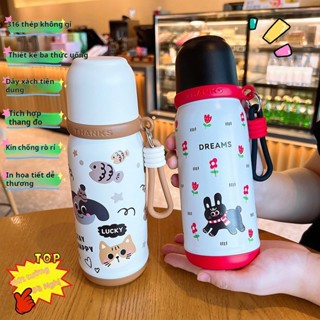 COFAZ Bình giữ nhiệt lock lock,316 ly giữ nhiệt,bình nước 500ml, dày, xách tay, giữ ấm trong 6-12 giờ