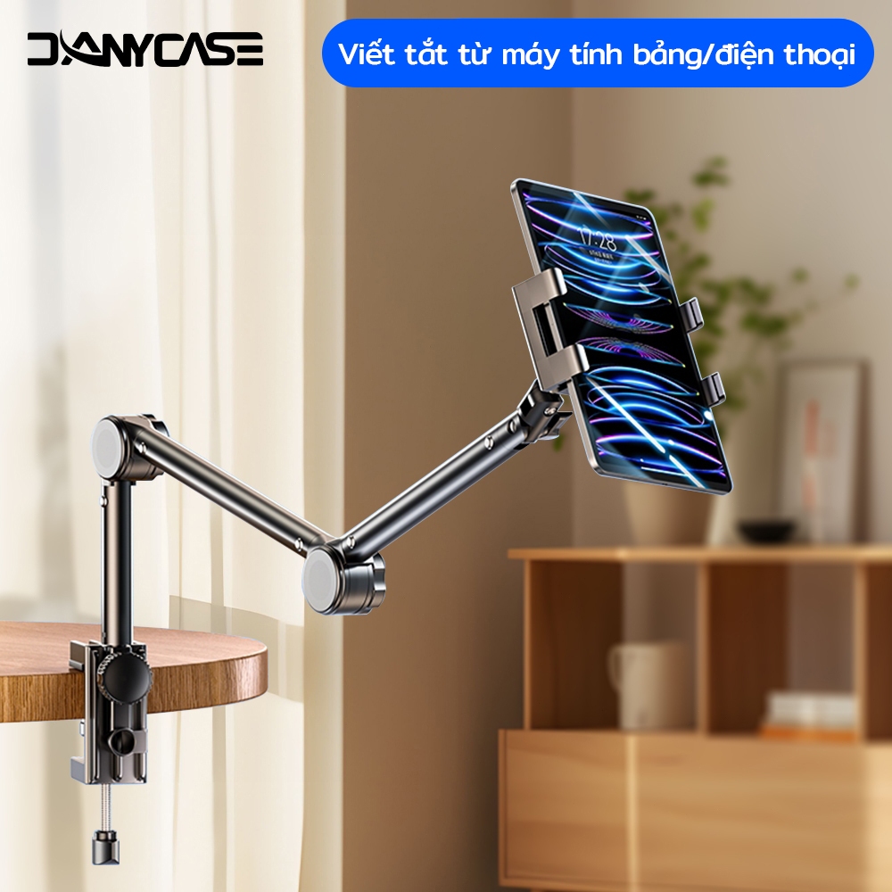 Giá đỡ điện thoại lười biếng 360° Giá đỡ máy tính bảng xoay có thể điều chỉnh cho điện thoại di động iPad Giường 4-13 inch Cánh tay nổi linh hoạt Giá đỡ kẹp