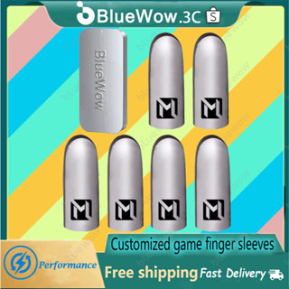   Bluewow  Đầu ngón tay trò chơi Vải hấp thụ mồ hôi mạnh 8 CÁI + HỘP Găng tay chơi Game thoáng khí Găng tay MLBB02 chống trượt Hỗ trợ tay cái COD 
