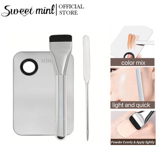  Bảng màu trang điểm nền chuyên nghiệp Sweet Mint son môi bóng mắt Thép không gỉ khay hỗn hợp 