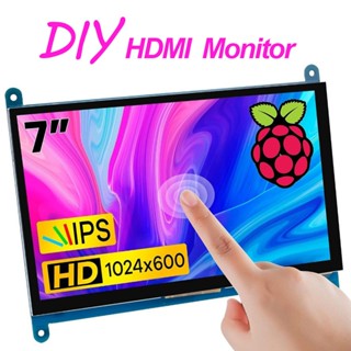 Màn hình LCD 7 Inch DIY HDMI Màn hình hiển thị 1024x600 Ultra HD Màn hình hiển thị Điện dung 5 điểm Màn hình cảm ứng cho Raspberry Pi