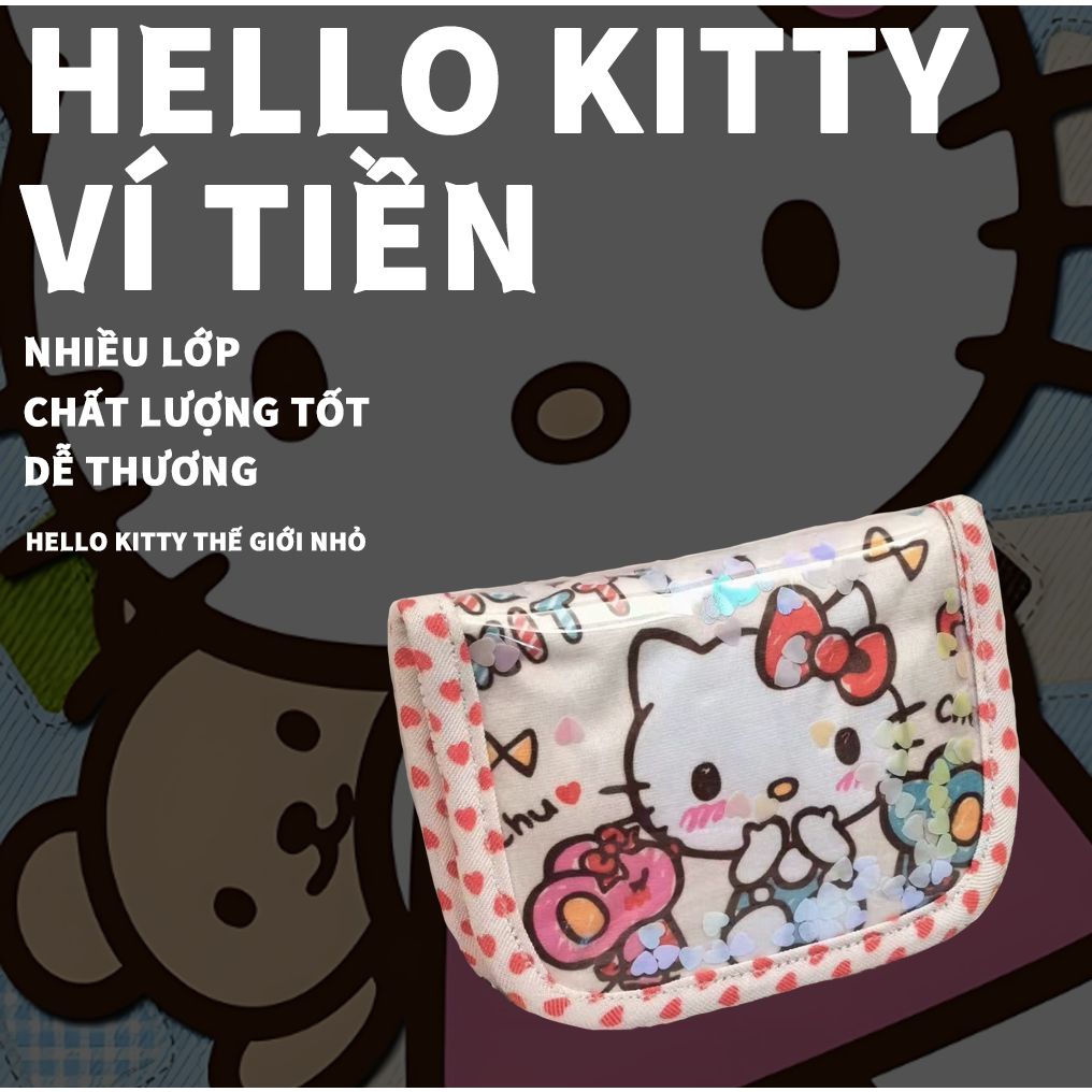 Ví Hello kitty sanrio Ví dễ thương Ví nữ Ví dây kéo