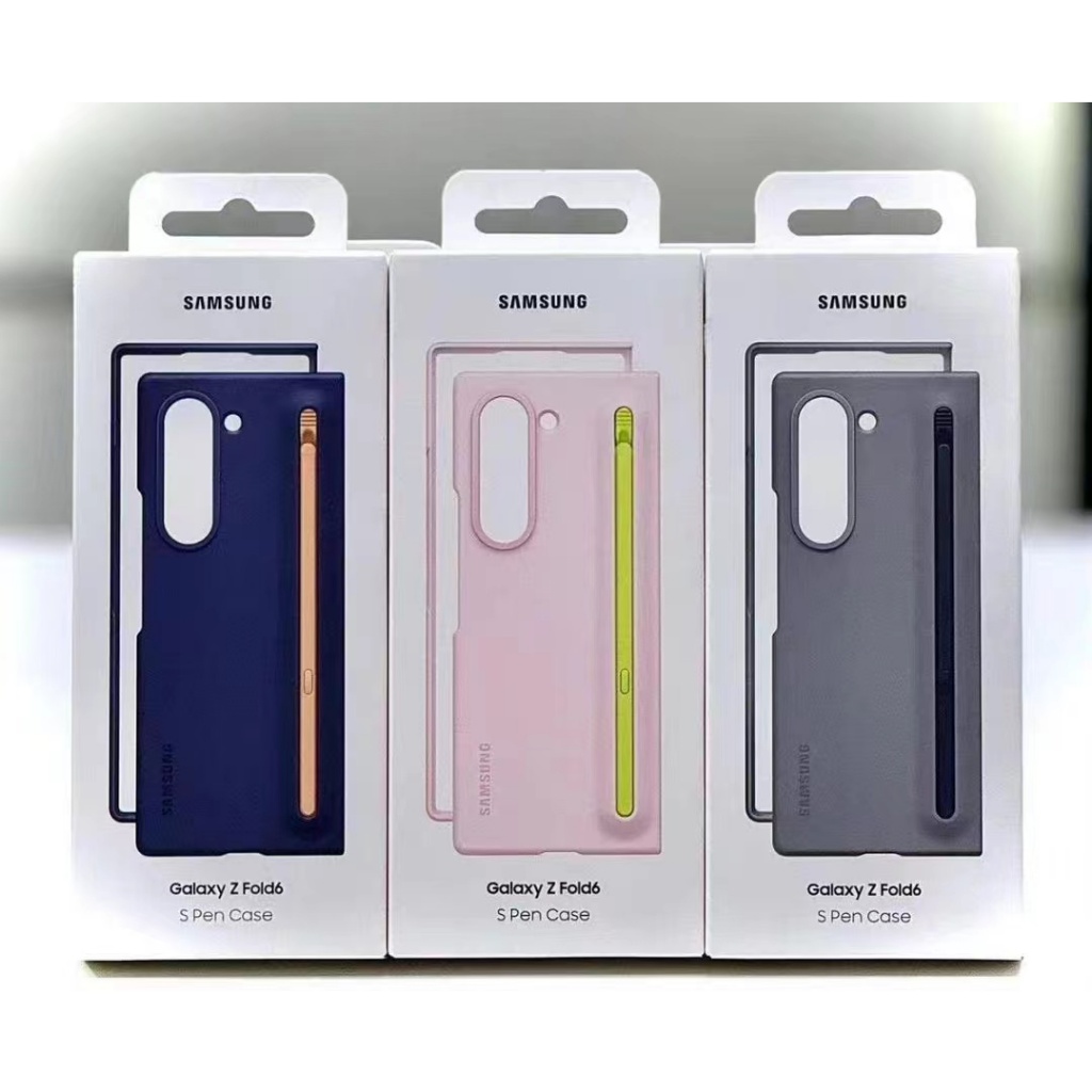 Slim S Bút Dành Cho Chính Hãng Samsung Z Fold 6 5G Sang Trọng Mỏng Cảm Giác Da Bút Khe Cắm Vỏ Cho Galaxy Z Fold6 PC Cứng Bảo Vệ Mặt Sau