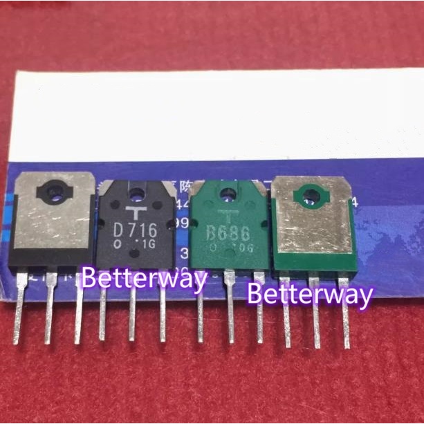 1 cặp 2SD716 / 2SB686 / D716 / B686 (1 cái 2SD716 + 1 cái 2SB686) mới trên