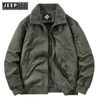 JEEP SPIRIT 1941 ESTD Áo khoác nhung dày mới áo khoác cotton nguyên chất áo khoác nam thường ngày