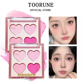  Kakashow Bảng phấn má hồng bốn màu Pink Matte Natural Student Party Light Makeup Blush Brightening 