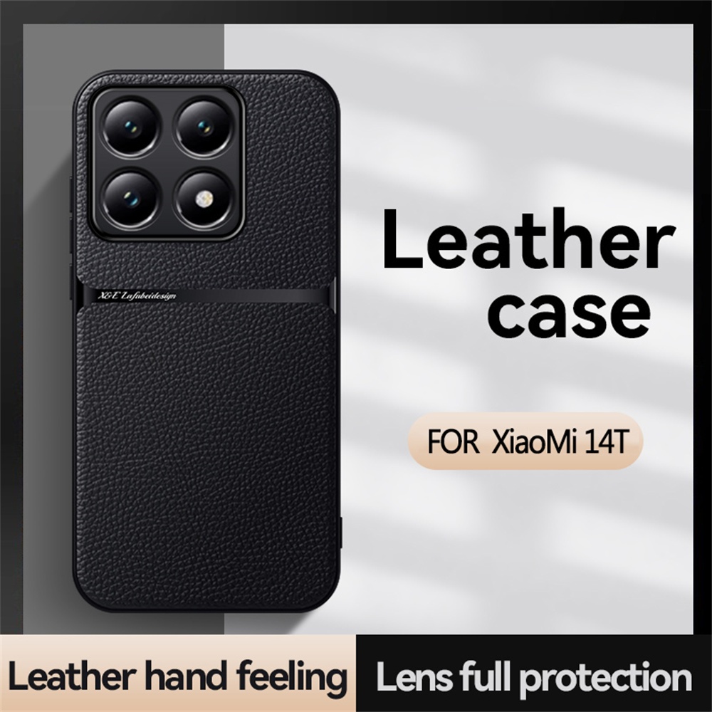 Ốp Điện Thoại Chống Sốc Da PU Sang Trọng Cho Xiaomi 14T Pro Mi14T Mi 14T 13T 11T 10T POCO F6 M6 Pro 