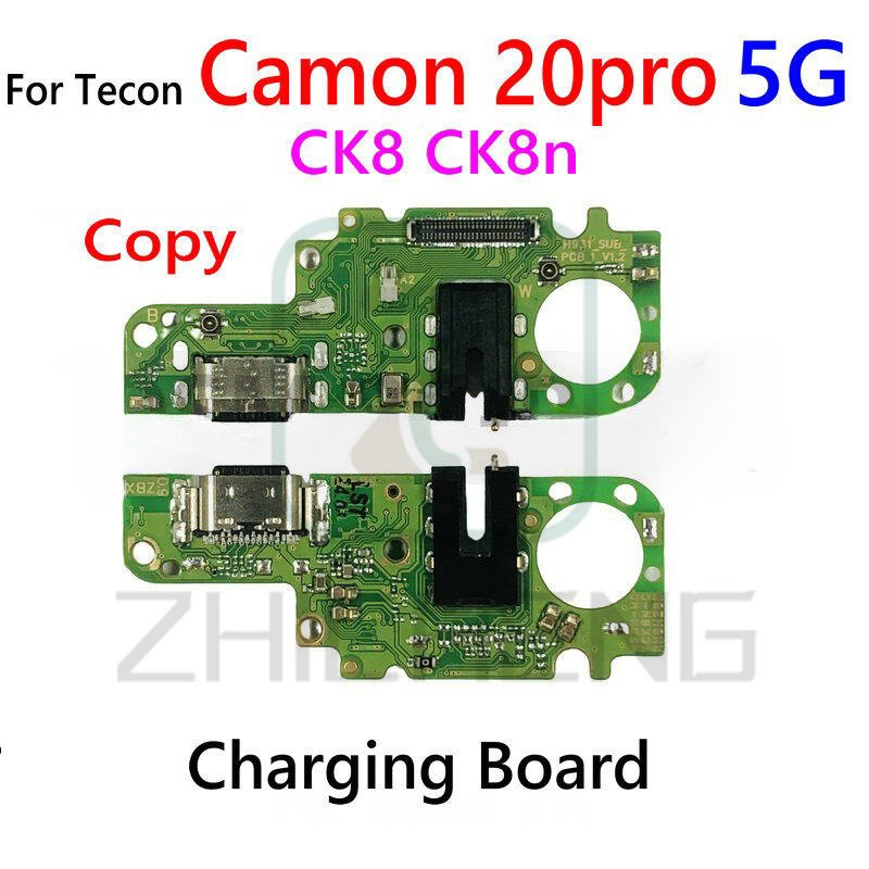 Dành Cho Tecno Camon 20 Pro 5G CK8 CK8n USB Dock Cổng Sạc Cắm Tai Nghe Jack Âm Thanh Micro Bảng Sạc