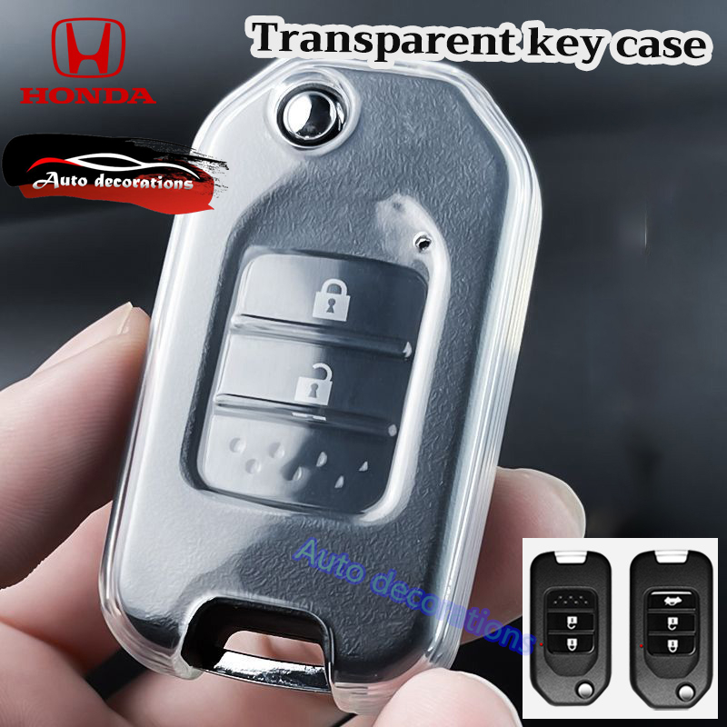Vỏ chìa khóa xe Honda JAZZ GK CIVIC FB Vỏ chìa khóa phong cách trong suốt Honda CIVIC FB Honda JAZZ 