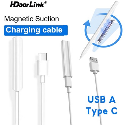 Hdoorlink USB Bộ sạc không dây từ tính cho bút chì chữ A 2 bút chì Stylus Cáp sạc từ tính USB