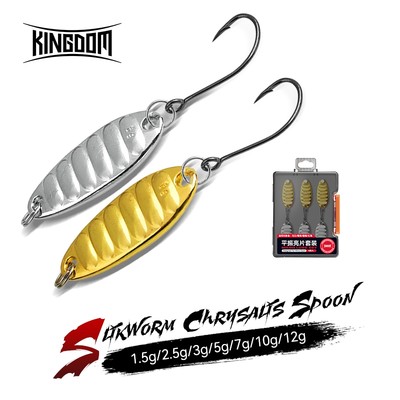 Kingdom Metal Luminous Spinner Muỗng Jig Mồi Câu Cá 1.5g 2.5g 3g 5g 7g 10g 12g Night Tackle Sequins Mồi