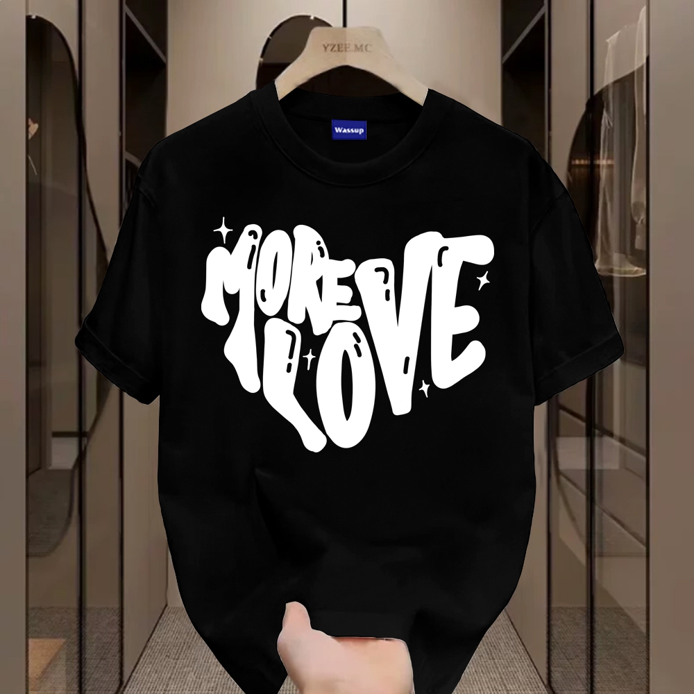 ✨Hàng có sẵn✨WASSUP New Love-Áo thun nam mới! 100% cotton, thời trang, Unisex