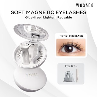  Wosado Có Thể Tái Sử Dụng Lông Mi Từ Tính Bộ Tự Nhiên Số 12 IRIS ĐEN Chuyên Nghiệp Chất Lượng Cao Cao Cấp An Toàn Dupont 3D Lông Mi Giả Không Có Keo Lót Hoang Dã Nóng Gợi Cảm Nhìn Trang Điểm 