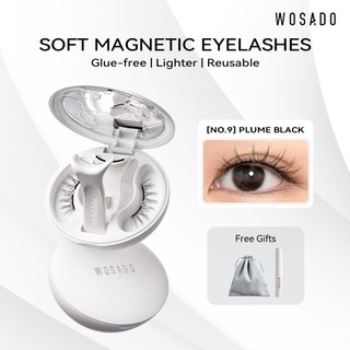  Wosado Có Thể Tái Sử Dụng Lông Mi Từ Tính Bộ Tự Nhiên Số 9 PLUME ĐEN Chuyên Nghiệp Chất Lượng Cao Cao Cấp An Toàn Dupont 3D Lông Mi Giả Không Có Keo Lót Trang Điểm Ánh Sáng Tự Nhiên 