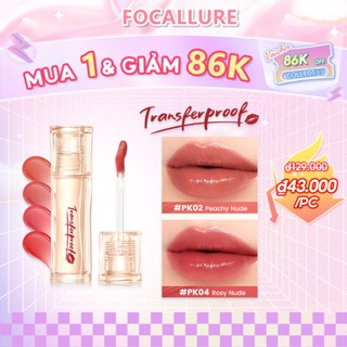 Focallure Son Tint Chống Thấm Nước Dưỡng Ẩm Glazelock Chống Ẩm Không Khô Nhẹ Son Bóng Siêu Chuyển Son Môi