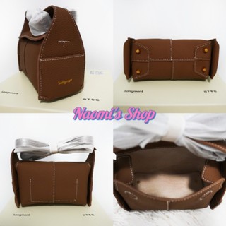   Với hộp quà và túi đựng bụi nguyên bản  Song * mont Mini Drippy Roof Sling Bag Da đi lại Túi Boston Phong cách Trung Quốc Túi Hobo 