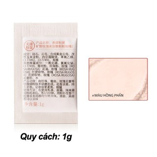  Sample phấn phủ hoa hồng kiềm dầu Meiking  màu hồng phấn  