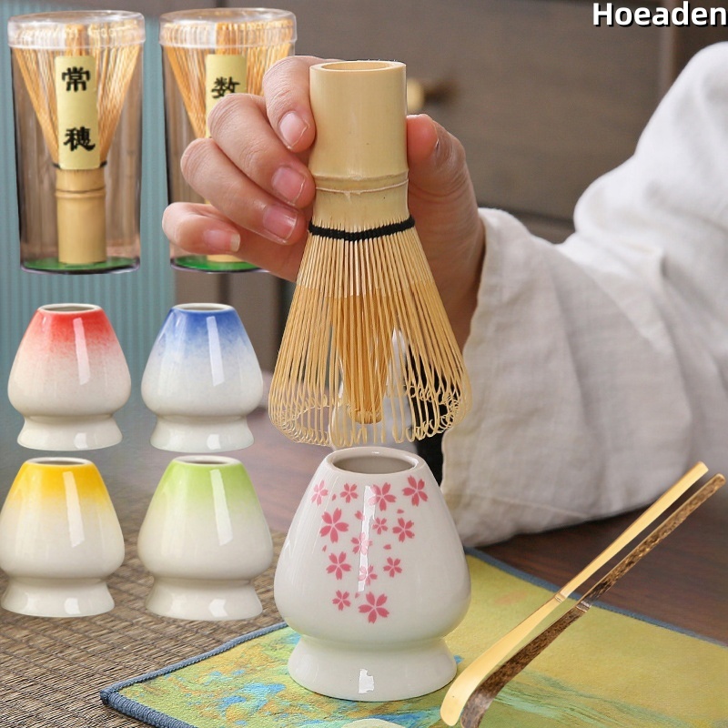 Hoeaden Gốm Matcha Trà Xanh Chasen Giá Đỡ Nhật Bản Bát Tre Đánh Máy Xay Bàn Chải Trà Dụng Cụ Giá Đỡ Bộ Đồ Ăn Phụ Kiện VN
