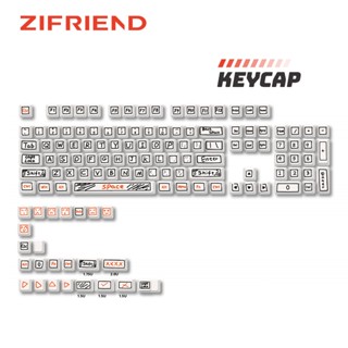 ZIFRIEND 127 Key Graffiti Chủ Đề Keycap XDA PBT Keycap cho Bàn Phím Cơ