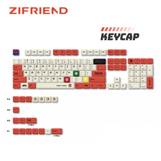 ZIFRIEND Mario Keycap 123 phím PBT Bàn phím cá nhân Keycap Full Blackout Quà tặng dễ thương