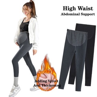  Quần Legging cotton Lót Lông Cừu Dày Dặn Thời Trang Xuân Thu Cho Mẹ Bầu 