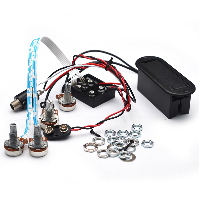 2 Dây Pre-wired Active Bass Circuit Active & Passive EQ Equalizer Điện Bass Preamp Circuit