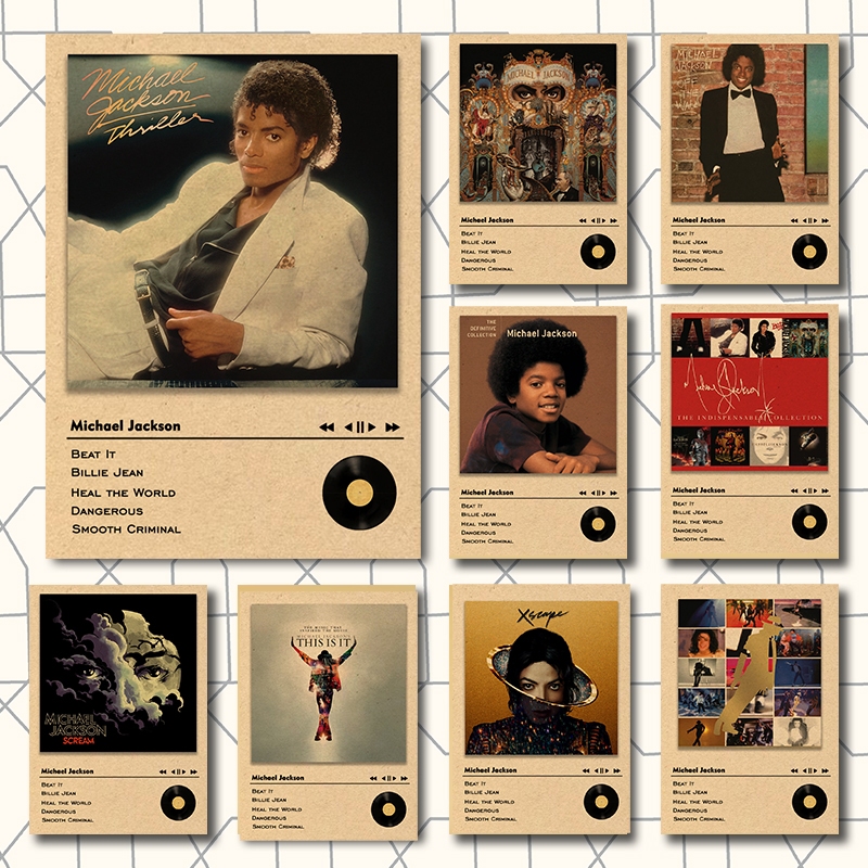 Michael Jackson Áp Phích Album Nhạc Nóng Ngôi Sao Poster Rock Poster Hip Hop Áp Phích Cho Phòng Khác