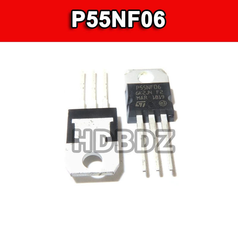 5~10pcs P55NF06 TO-220 STP55NF06 50A 60V Hiệu Ứng Trường MOS Triode IC