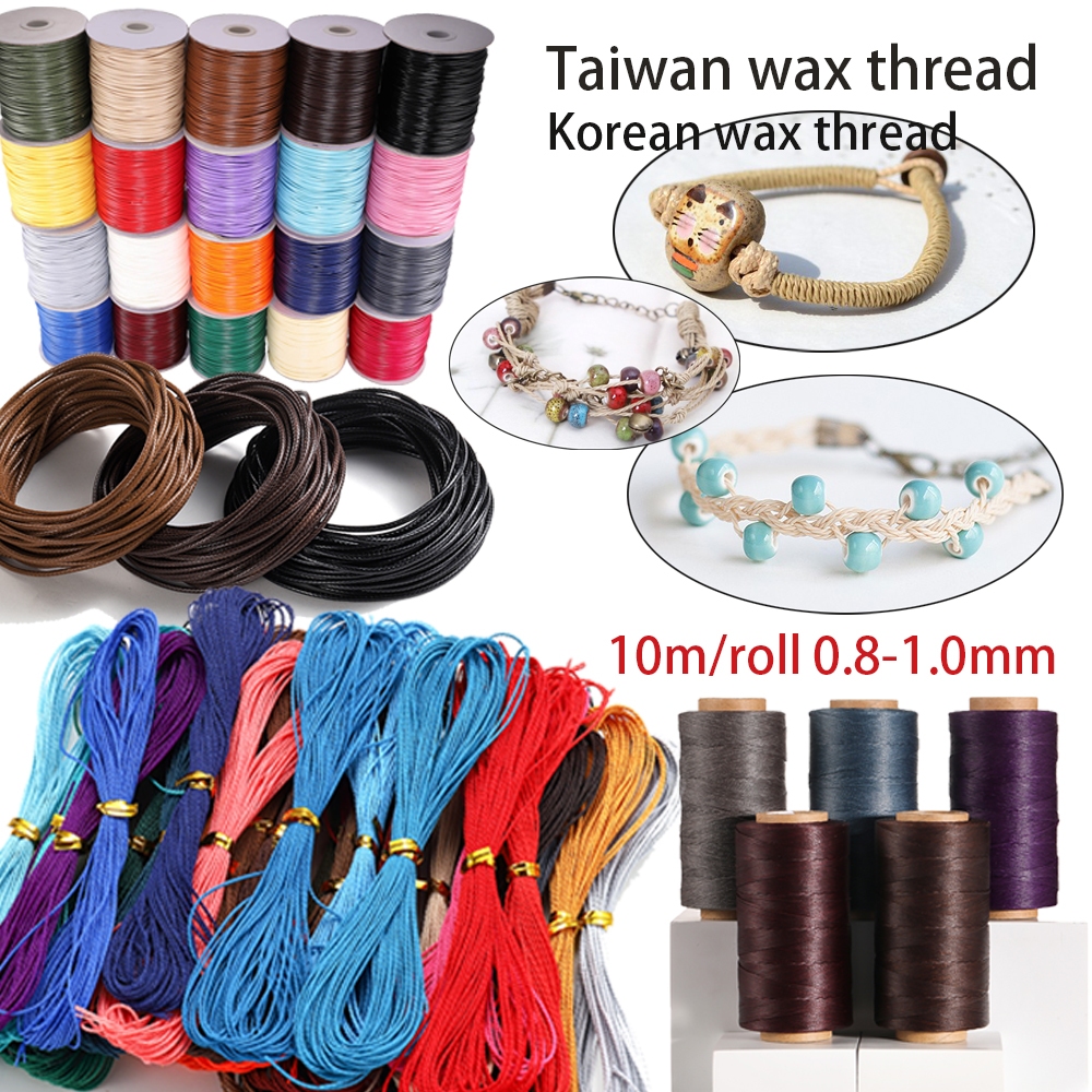 （không đàn hồi）St.kunkka 10M/khối lượng 1mm Bông sáp nhiều màu Sợi dây bện dòng sáp Dây đeo tay Làm đồ trang sức