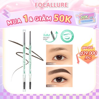  Focallure Bút chì kẻ mày chống nước siêu mịn 1MM Lông mày vát Pro-slim Xác định chính xác Đầu không đóng hộp Hành trình mượt mà Sắc tố cao chống vỡ lâu trôi 