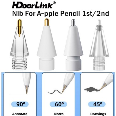 đầu bút a/ple pencil Đầu bút chì cảm ứng HDOORLINK Nib trong suốt Đối với A-ple Pencil thế hệ thứ nhất thế hệ thứ hai Đầu Bút Chì Thay Thế