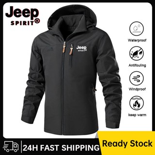  Áo khoác Jeep Spirit Áo khoác thời trang chống nước ngoài trời màu đen 