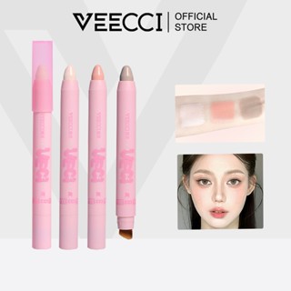VEECCI Bút Tạo Khối/Kem Bắt Sáng/má Hồng Sửa Đổi Bóng Mũi Và Hình Bóng Làm Sáng Khuôn Mặt Bút Hai Đầu Đi Kèm Với Bàn Chải 2.2g