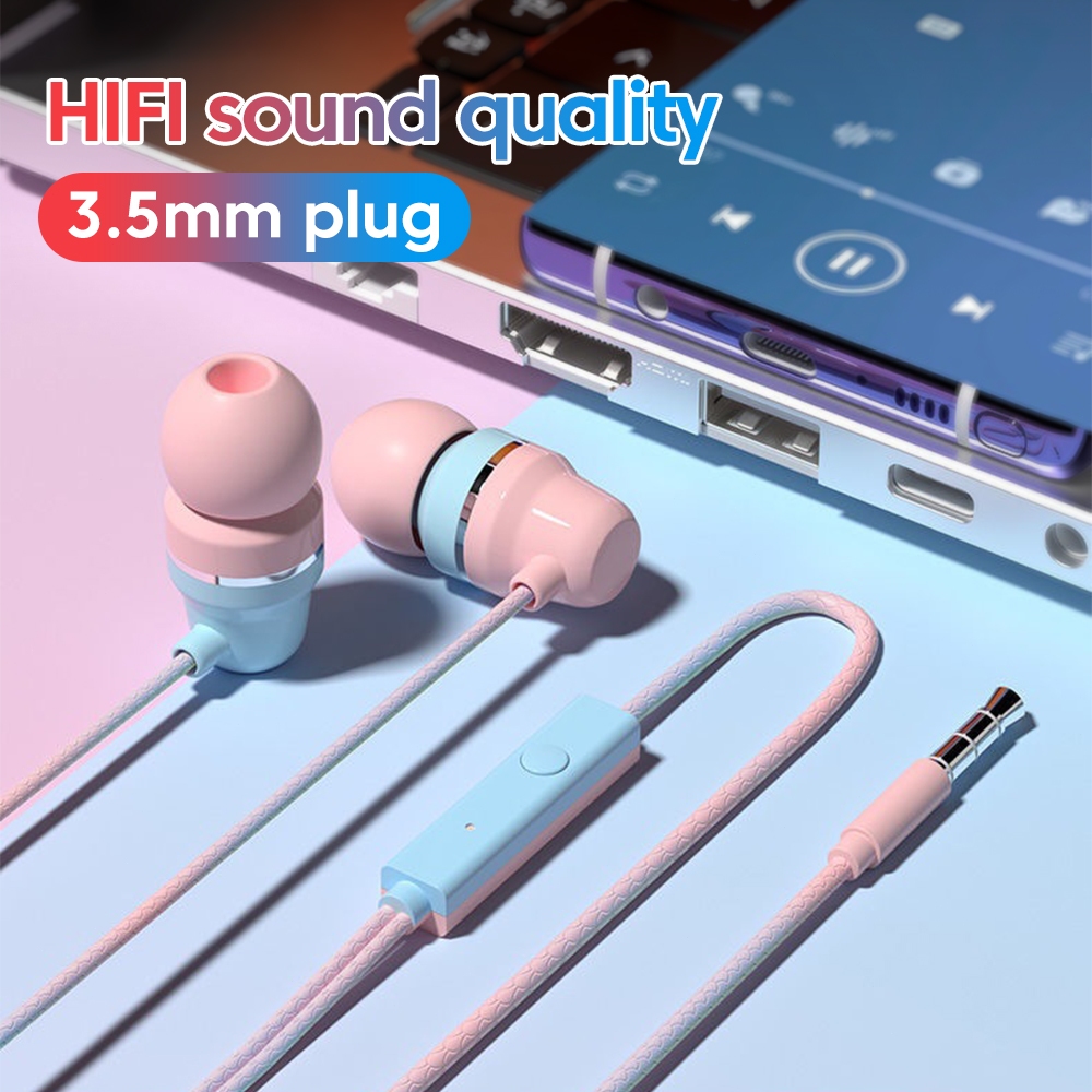 Tai Nghe 3.5mm Có Dây Có Mic Headset Điều Chỉnh Màu Trắng Phổ Biến Dành earphone Cho