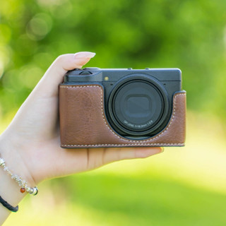 Gr3 GR3X Da PU Camera Nửa Đế Thân Vỏ Vỏ Cho Ricoh GR III GR IIIX Túi Máy Ảnh