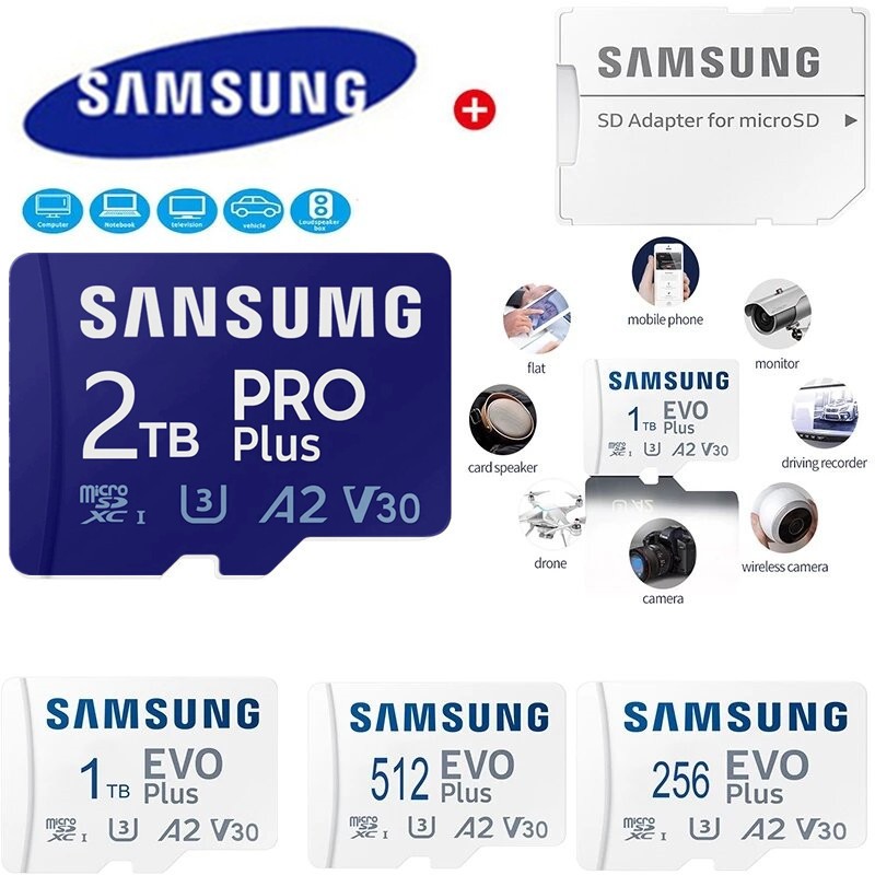 Origina Samsung EVO Plus card PRO Plus Thẻ micro SD U3 class 10 A2 Thẻ nhớ 130MB / S
