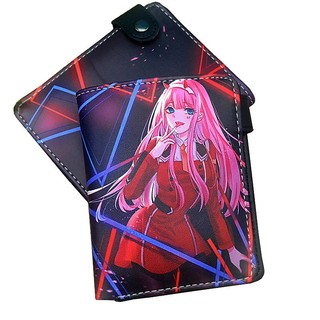 Anime Darling In The Frank Bifold PU Ví ngắn Zero Two Hand Coin Purse