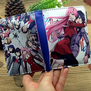 Anime Darling In The Frank Bifold PU Ví ngắn Zero Two Hand Coin Purse