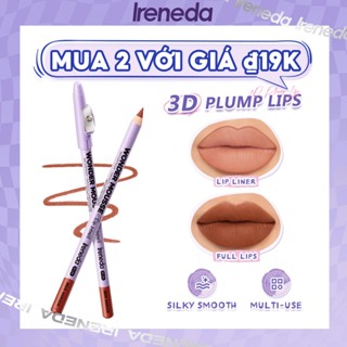 Chì kẻ môi Ireneda 3D màu nhung lì sắc tố cao chống nước lâu trôi có đồ gọt
