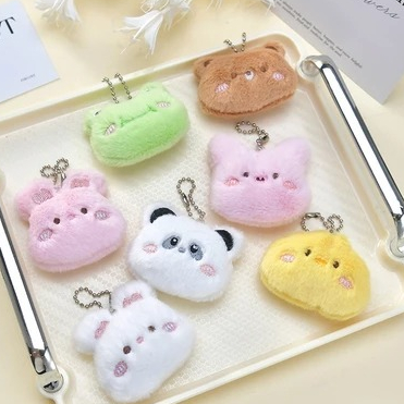 🍥jellycuty🍥Móc khoá kêu chíp chíp, móc cài balo bông Gấu layla