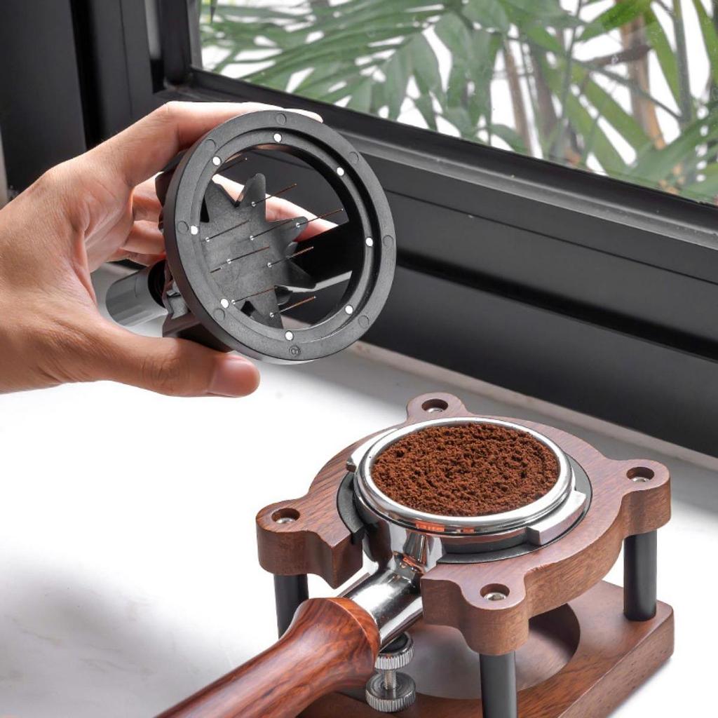 Nhà phân phối Espresso Thép không gỉ Chuyên nghiệp Khuấy tay Xoay được Nhà phân phối cà phê Có thể điều chỉnh để làm quà tặng Cửa hàng cà phê