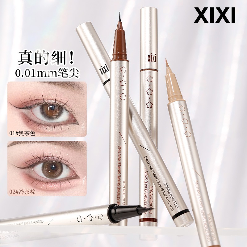 XIXI 0,01mm Bút kẻ mắt 3 màuBút kẻ mắt dạng lỏng Bút kẻ mắt tằm ngủ không thấm nước và chống mồ hôi