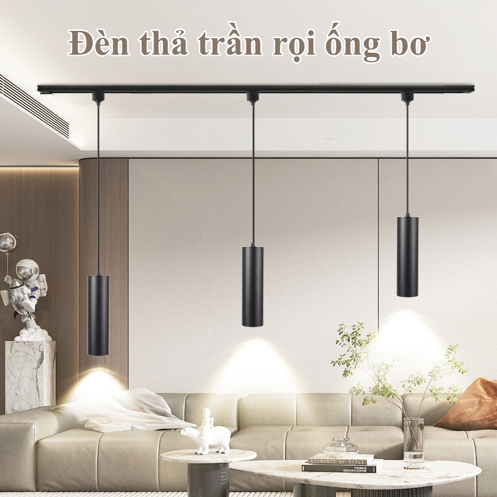 CHUANGYANG Đèn Rọi Ray Đèn thả trần rọi ống bơ 10W 15W Điều chỉnh Cửa hàng quần áo Nhà hàng